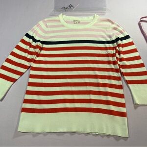 Merona Pink and White Striped Sweater